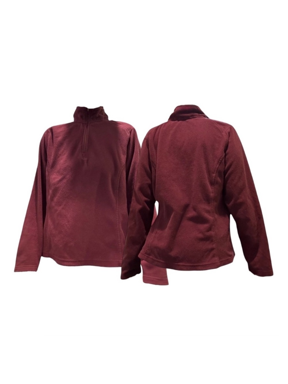 Burgundy Half-Zip Fleece Pullover